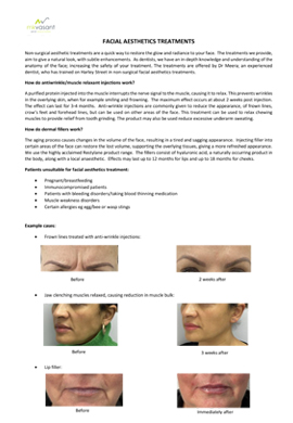 Facial Aesthetics Treatments